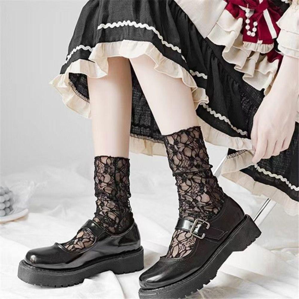 Thin Lace Sock for Women Transparent Floral Tulle Socks Fashion Mesh Flower Socks Women чёрный
Thin Lace Sock for Women Transparent Floral Tulle Socks Fashion Mesh Flower Socks Women чёрный