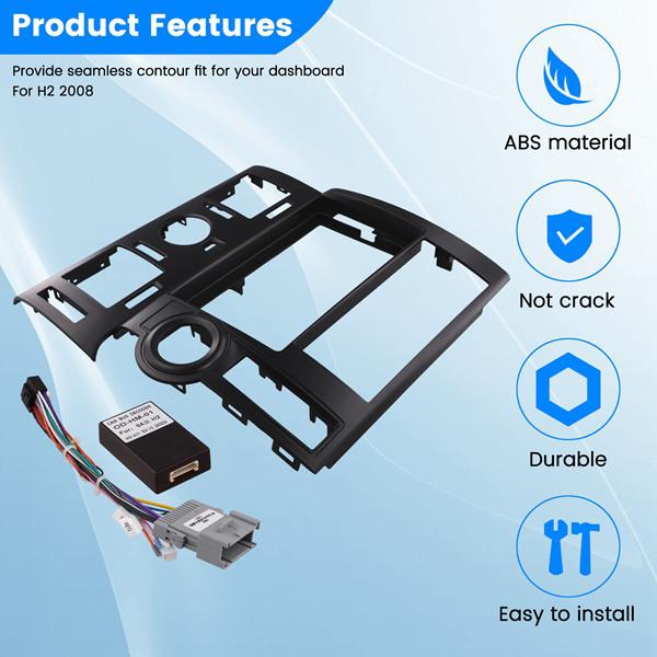Black ABS Front Trim Adapter Set for 2008 Hummer H2 Standard
Black ABS Front Trim Adapter Set for 2008 Hummer H2 Standard
