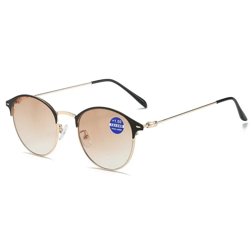 Fashion Near Far Anti Blue Presbyopic Glasses High Definition Anti-radiation Reading Eyewear Vintage Circular Frames Bifocal Glasses 1
Fashion Near Far Anti Blue Presbyopic Glasses High Definition Anti-radiation Reading Eyewear Vintage Circular Frames Bifocal Glasses 1