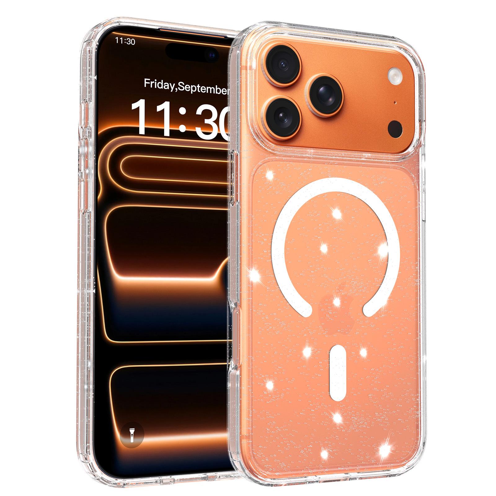 Apple 17 Pro/iPhone 16 Glitter Transparent Case - High-Transparency & Magnetic for Extra Protection 17
Apple 17 Pro/iPhone 16 Glitter Transparent Case - High-Transparency & Magnetic for Extra Protection 17