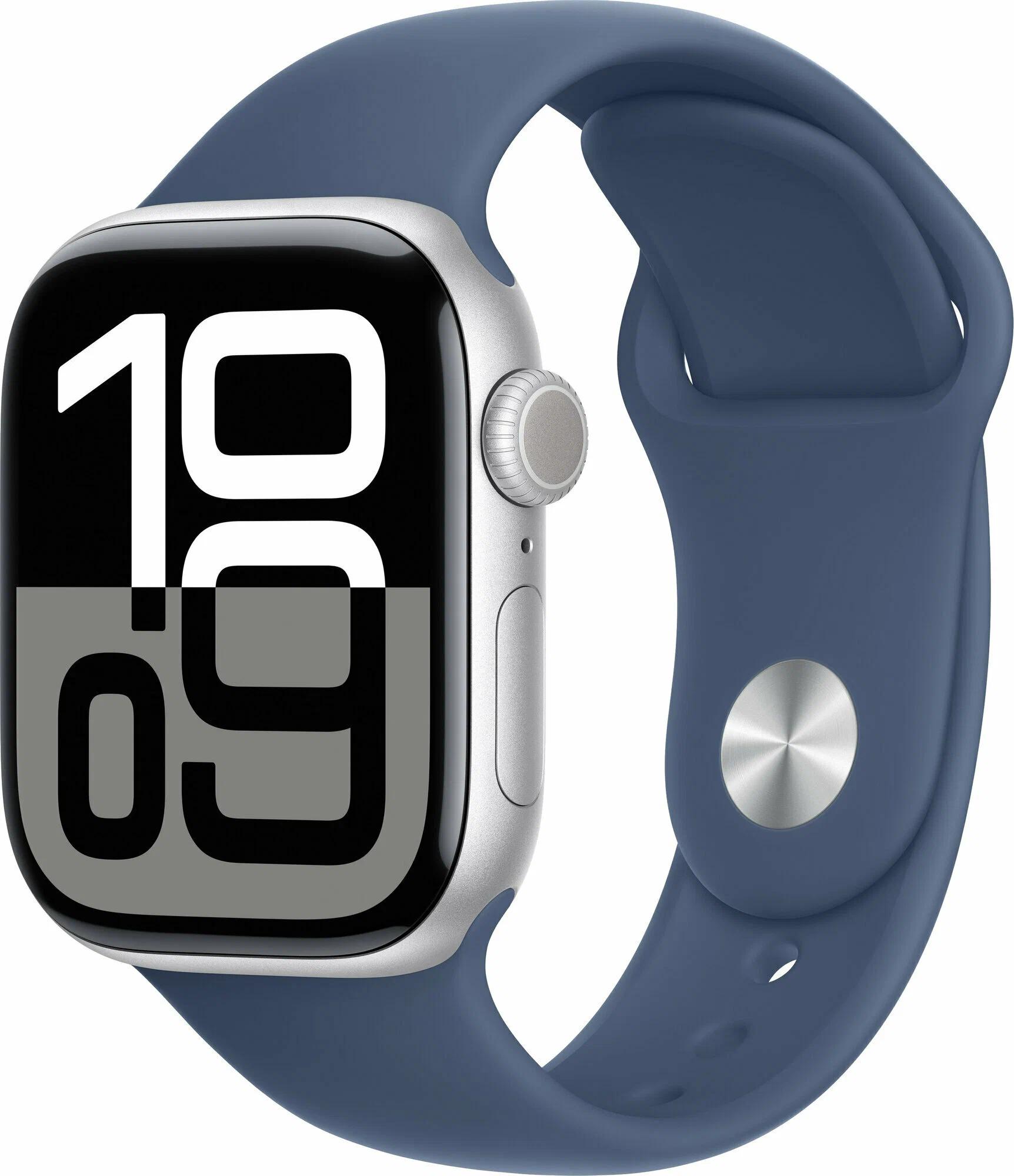 Apple Watch Series 10 GPS 42/46MM Алюминиевый циферблат с силиконовым спортивным ремешком M/L 42MM серебряный
Apple Watch Series 10 GPS 42/46MM Алюминиевый циферблат с силиконовым спортивным ремешком M/L 42MM серебряный