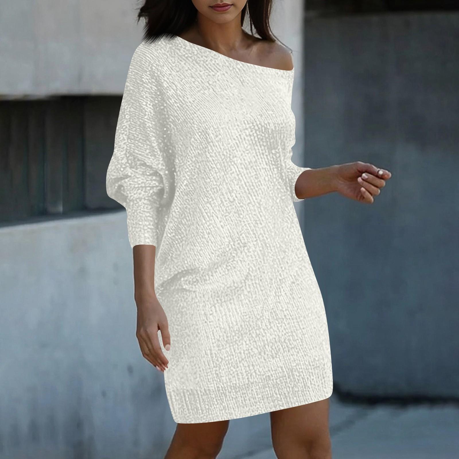 Женские модные платья Платья с косыми плечами и длинными рукавами Однотонные сексуальные платья XL
Женские модные платья Платья с косыми плечами и длинными рукавами Однотонные сексуальные платья XL