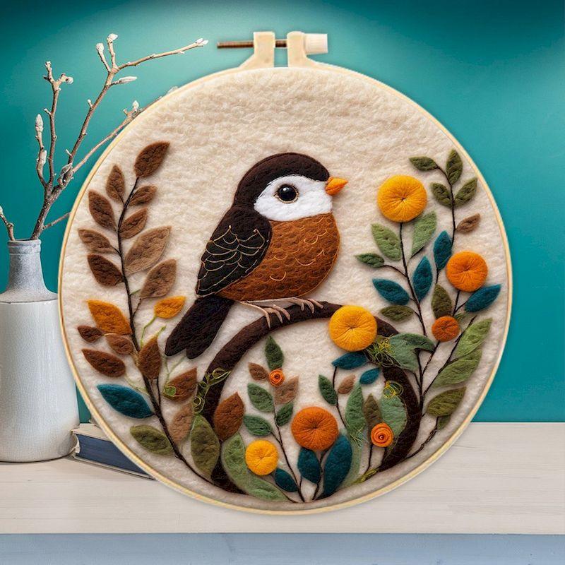 CHENISTORY Wool Felting Painting Needle Embroidery Kit Branch Bird Painting DIY Crafts Animals Handmade Home Decoration 20cmx20cm
CHENISTORY Wool Felting Painting Needle Embroidery Kit Branch Bird Painting DIY Crafts Animals Handmade Home Decoration 20cmx20cm