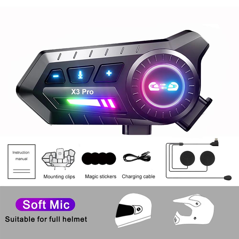 X3 Pro Motorcycle Intercom Helmet Headset 500M FM Radio Wireless Interphone Music Share 1000mah Battery Waterproof Earphone
X3 Pro Motorcycle Intercom Helmet Headset 500M FM Radio Wireless Interphone Music Share 1000mah Battery Waterproof Earphone