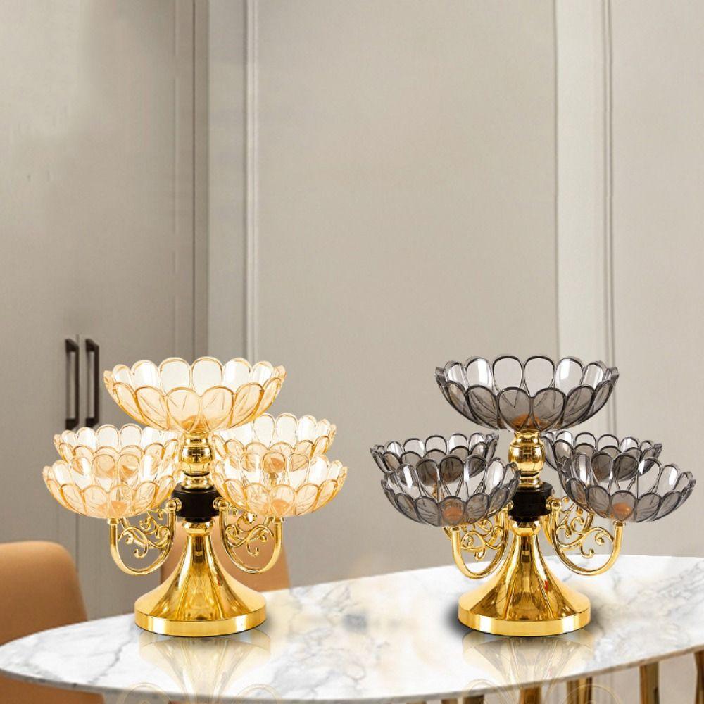 Rotating Snack Serving Tray Multi-layer Imitation Crystal Fruit Plate Flower Shape European Style Dessert Platter Living Room
Rotating Snack Serving Tray Multi-layer Imitation Crystal Fruit Plate Flower Shape European Style Dessert Platter Living Room
