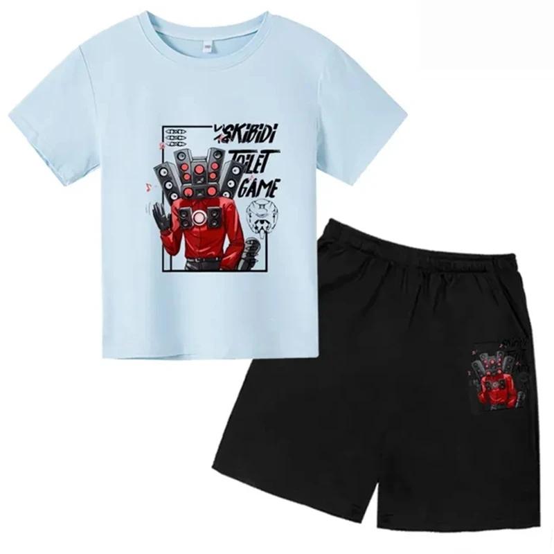 Summer Children Clothes Skibidi Toilet Kids Round Neck T-shirt Sets Boys Girls Short Sleeve + Shorts Toddler 2-12 Years Casual 100
Summer Children Clothes Skibidi Toilet Kids Round Neck T-shirt Sets Boys Girls Short Sleeve + Shorts Toddler 2-12 Years Casual 100