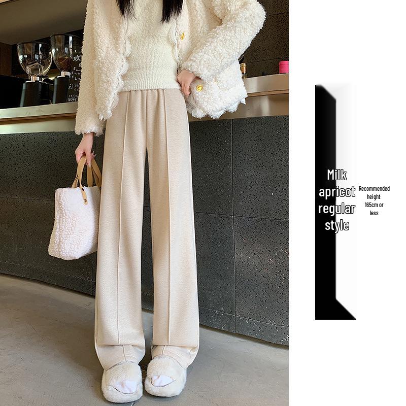 Women s Woolen Wide-Leg Pants with Plus Velvet, Autumn/Winter 2025 Style - Narrow Straight Sweatpants in Glutinous Rice Color Medium
Women s Woolen Wide-Leg Pants with Plus Velvet, Autumn/Winter 2025 Style - Narrow Straight Sweatpants in Glutinous Rice Color Medium