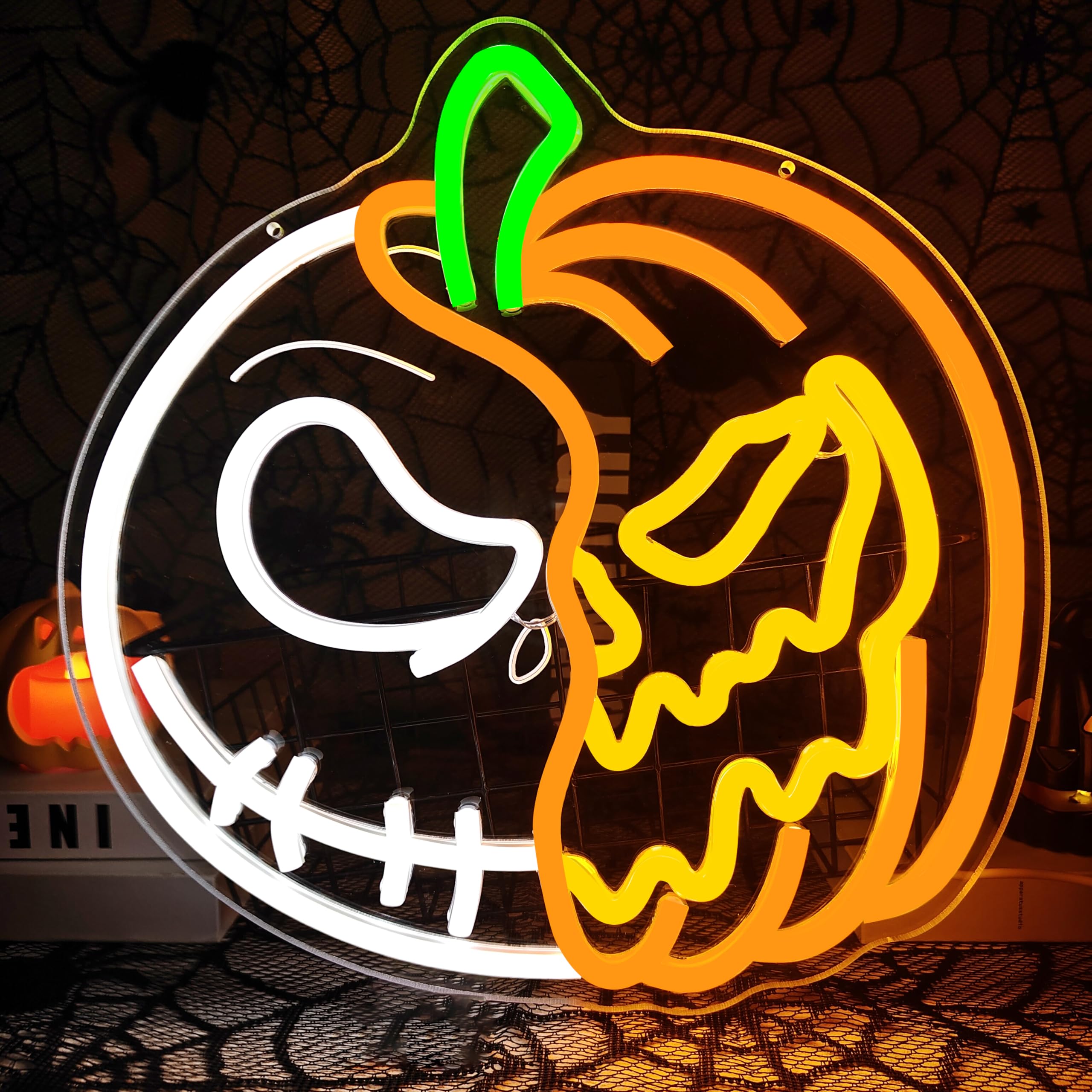 Halloween Neon Signs Skull Neon Light Pumpkin Signs Halloween Led Sign for Bedroom Wall Halloween Decor Christmas Gift
Halloween Neon Signs Skull Neon Light Pumpkin Signs Halloween Led Sign for Bedroom Wall Halloween Decor Christmas Gift