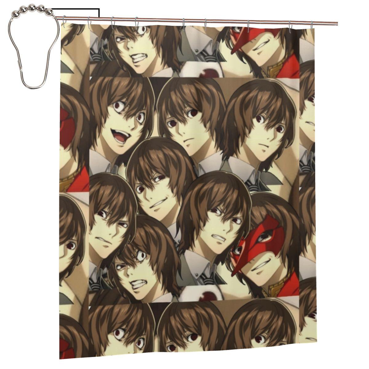 Many Faces Of Goro Akechi Shower Curtain Bathroom Polyester Waterproof Bath Curtains With Hooks W60H190(CM)-1 Pcs
Many Faces Of Goro Akechi Shower Curtain Bathroom Polyester Waterproof Bath Curtains With Hooks W60H190(CM)-1 Pcs
