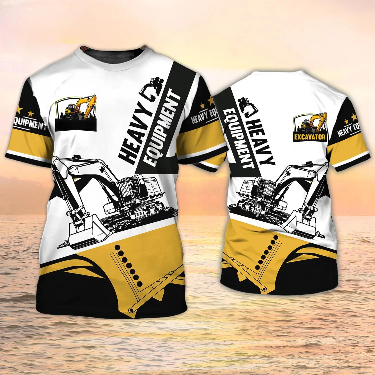 Summer Round Neck 3D Excavator Pattern Print Top Fashionable Casual Short Sleeved Men s T-shirts XS
Summer Round Neck 3D Excavator Pattern Print Top Fashionable Casual Short Sleeved Men s T-shirts XS