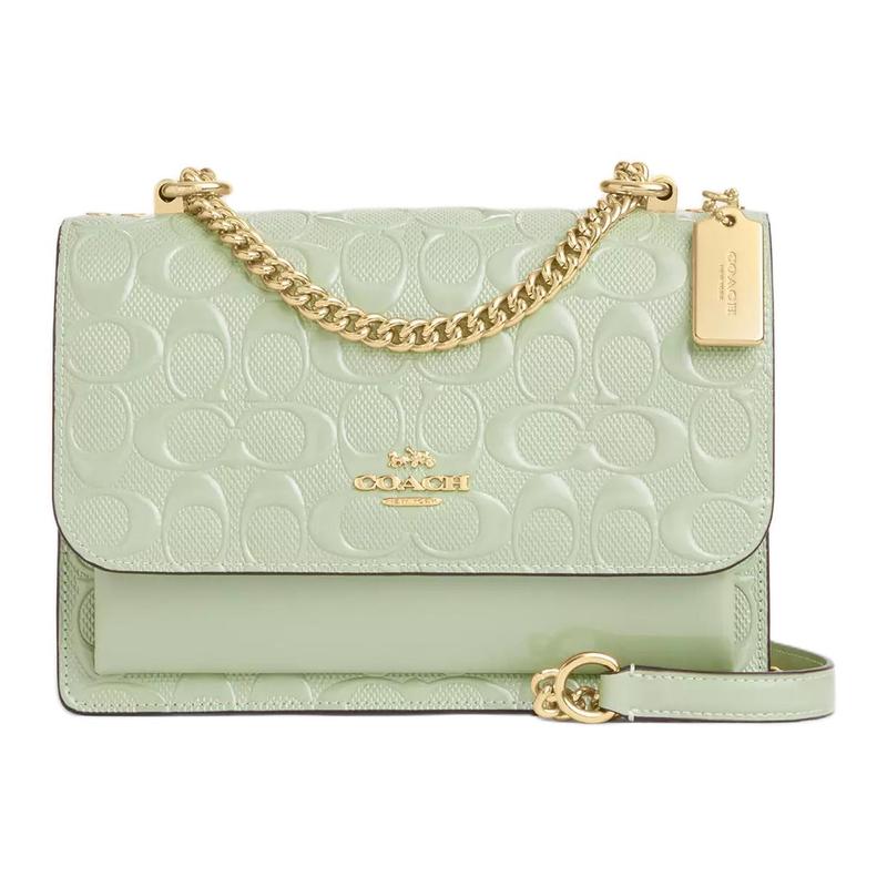 COACH crossbody bag Klare 22 two-way adjustable shoulder strap with snap closure, pearlescent patent leather and smooth leather, one-shoulder bag зелений
COACH crossbody bag Klare 22 two-way adjustable shoulder strap with snap closure, pearlescent patent leather and smooth leather, one-shoulder bag зелений