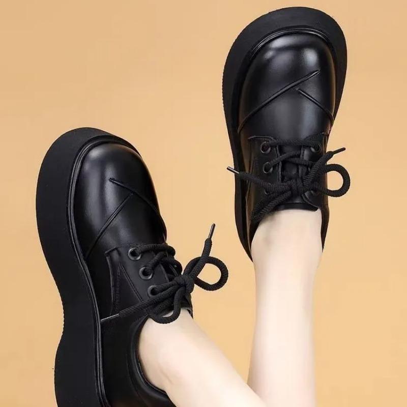 Loafers Women s Spring Autumn New Leather Thick-soled Round Head Lace-up Leather Shoes Womens Versatile Muffin Middle Heel Pumps 40 чорний
Loafers Women s Spring Autumn New Leather Thick-soled Round Head Lace-up Leather Shoes Womens Versatile Muffin Middle Heel Pumps 40 чорний