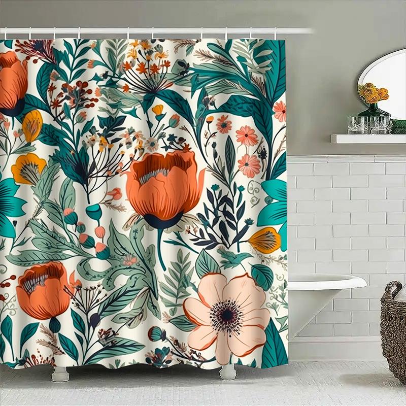 Vintage Floral Shower Curtain Orange Pink Green Blue White Bath Decor Waterproof Fabric Bathroom Accessories For Home Decoration W60H190(CM)-1 Pcs
Vintage Floral Shower Curtain Orange Pink Green Blue White Bath Decor Waterproof Fabric Bathroom Accessories For Home Decoration W60H190(CM)-1 Pcs