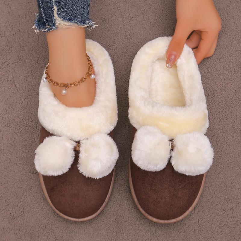 Women’s Fuzzy Pom-Pom Slip-On Snow Boots, Thick-Soled Warm Winter Shoes 40
Women’s Fuzzy Pom-Pom Slip-On Snow Boots, Thick-Soled Warm Winter Shoes 40