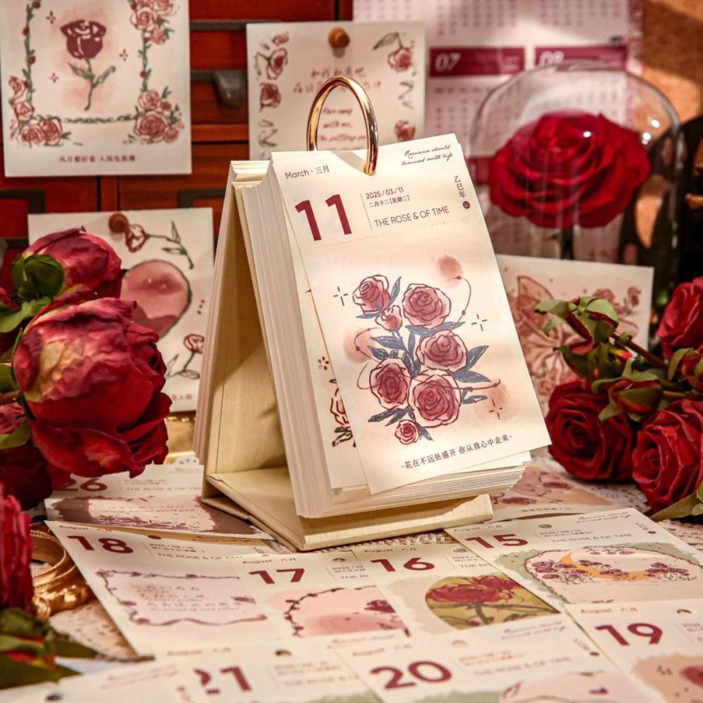 Календарь Rose of Time 365 из плотной бумаги, винтажный мини-календарь 2025, настольные офисные принадлежности
Календарь Rose of Time 365 из плотной бумаги, винтажный мини-календарь 2025, настольные офисные принадлежности