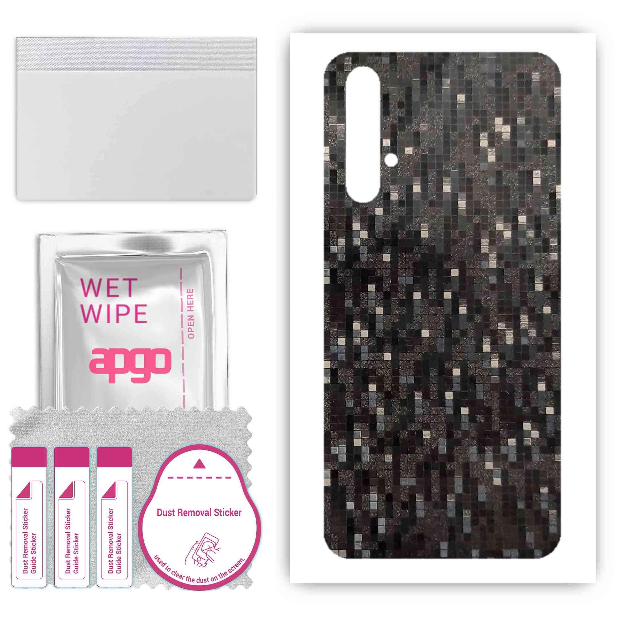 apgo Protective Skin Sticker for the back compatible with Honor 20, Wrap Film, Foil, Vinyl - Pattern Carbon Black Pixel
apgo Protective Skin Sticker for the back compatible with Honor 20, Wrap Film, Foil, Vinyl - Pattern Carbon Black Pixel