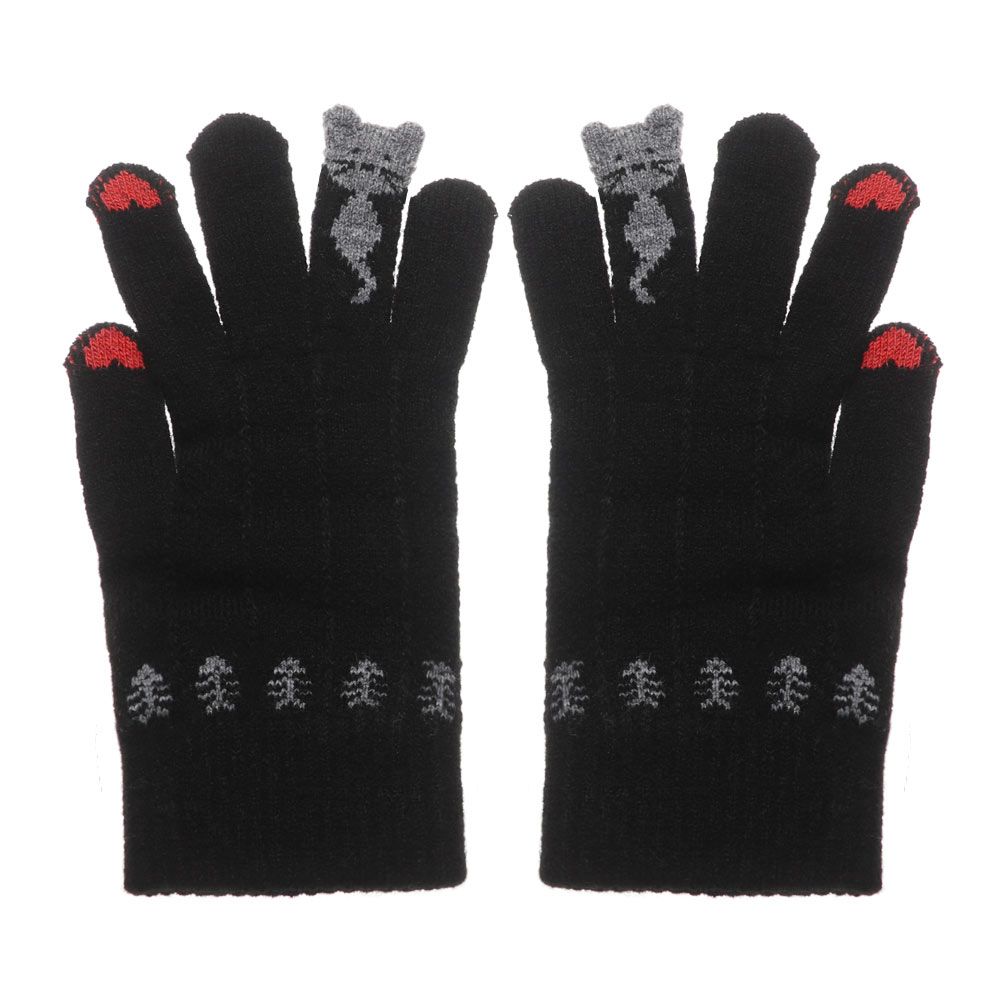 Finger Warm Elastic Cute Cartoon Cats Thicken Warm Touch Screen Mittens Full Finger Knitted Gloves чорний
Finger Warm Elastic Cute Cartoon Cats Thicken Warm Touch Screen Mittens Full Finger Knitted Gloves чорний