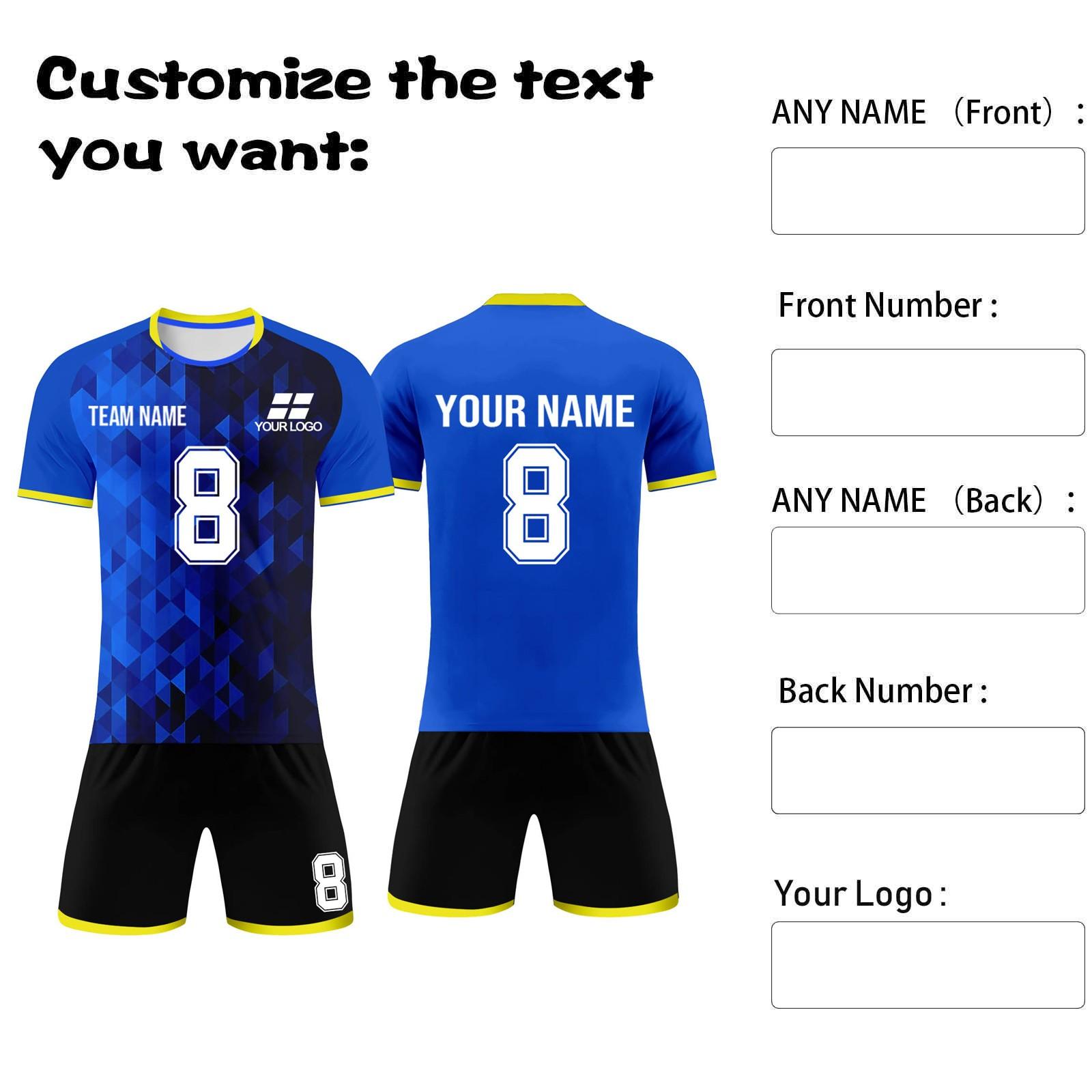 Custom Soccer Jersey Set Personalized Team Uniforms Quick Dry Sportswear for Men Women Youth Kids Adults Training 28
Custom Soccer Jersey Set Personalized Team Uniforms Quick Dry Sportswear for Men Women Youth Kids Adults Training 28