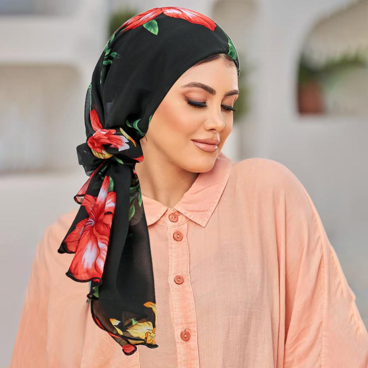 Women Floral Printed Hair Circle Combination Set Muslim Turban Hijab Cancer Head Wrap Headwear Bandana Hat
Women Floral Printed Hair Circle Combination Set Muslim Turban Hijab Cancer Head Wrap Headwear Bandana Hat