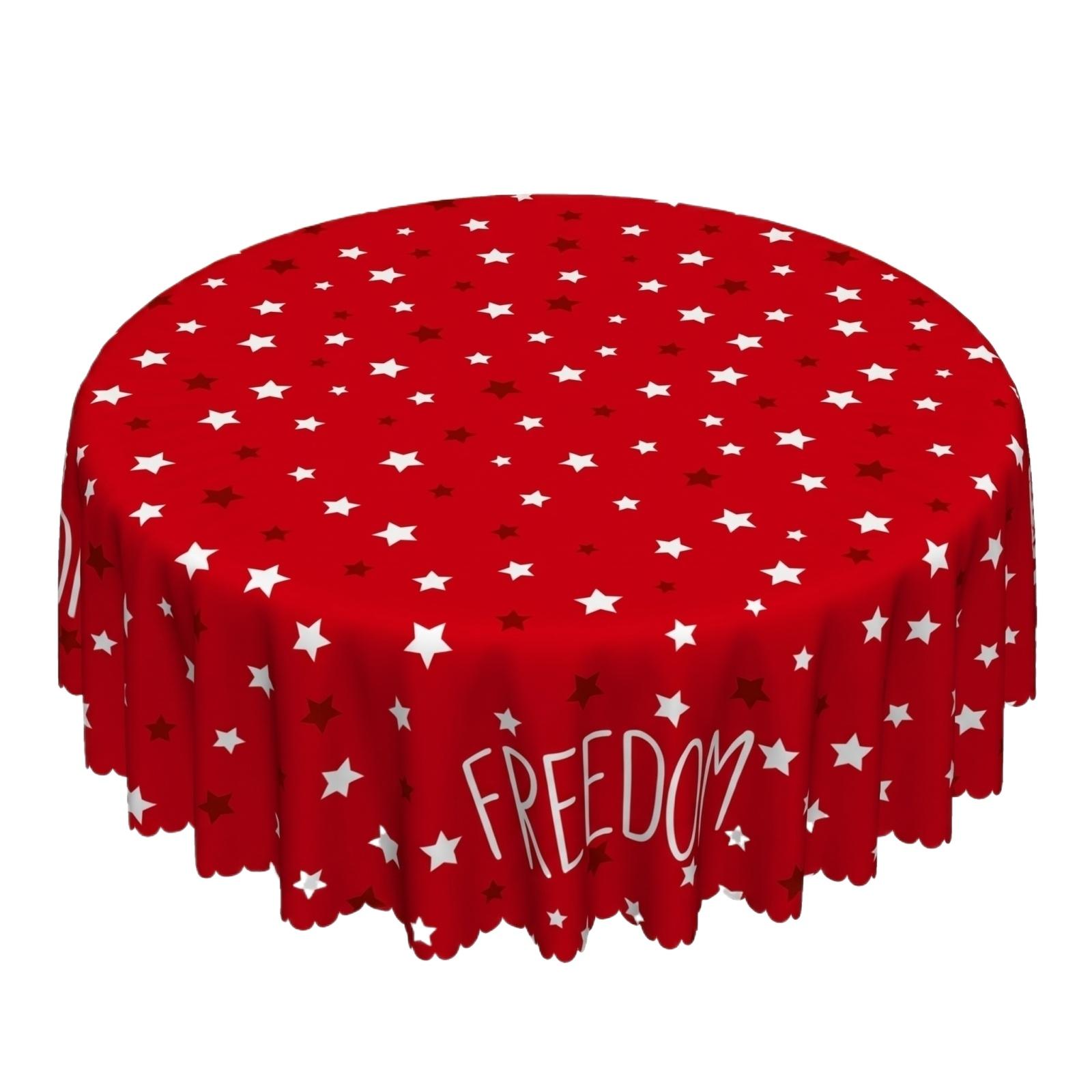 Round Tablecloth 152x152cm Independence Day Themed Decorative Table Cover with Star Pattern and Text Print Suitable for Outdoor and Indoor Events One Size
Round Tablecloth 152x152cm Independence Day Themed Decorative Table Cover with Star Pattern and Text Print Suitable for Outdoor and Indoor Events One Size