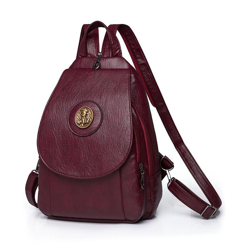 PU Backpack Women s Solid Color Large Capacity Travel Backpack KTY червоний
PU Backpack Women s Solid Color Large Capacity Travel Backpack KTY червоний