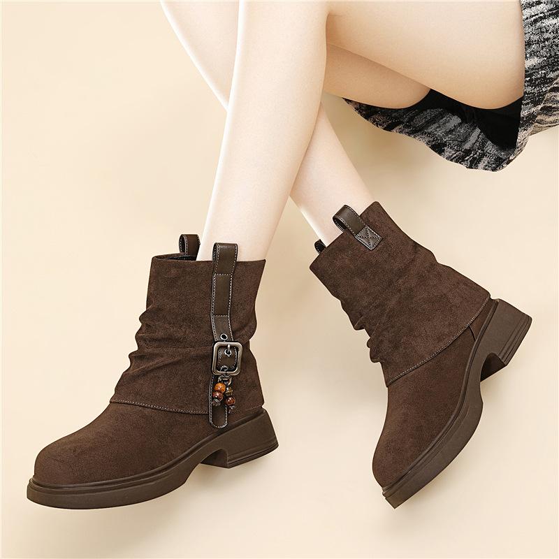 Cotton shoes velvet new autumn and winter Maillard fringed short boots retro medium tube Martin boots stacked knight boots 40
Cotton shoes velvet new autumn and winter Maillard fringed short boots retro medium tube Martin boots stacked knight boots 40