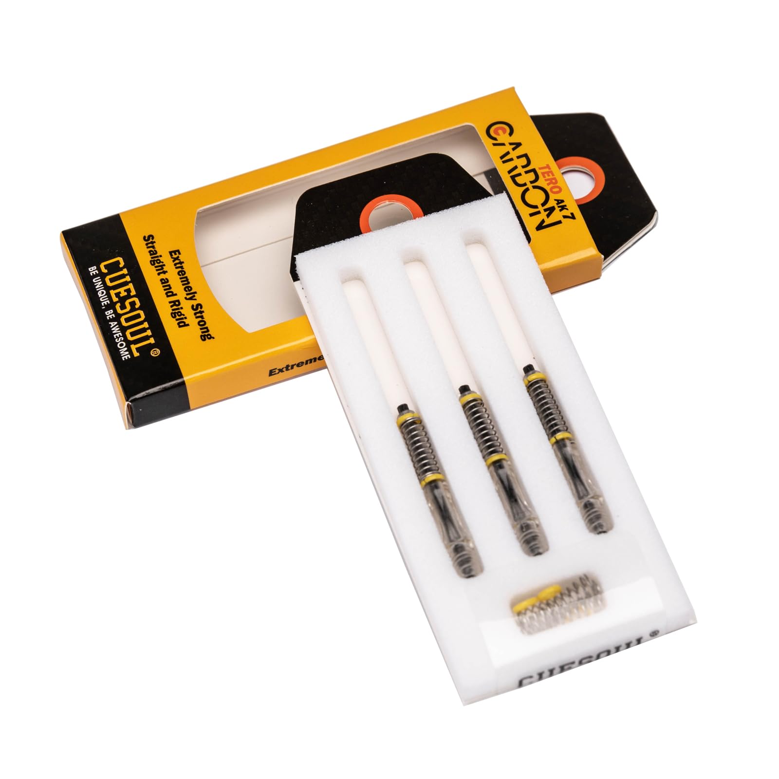 CUESOUL TERO System AK7 Carbon Dart Shaft with Slim Set of 3 A/B/C/D/E/F/G/H Built-in Telescopic, Shaft, (CS-AK7+1TXA30)
CUESOUL TERO System AK7 Carbon Dart Shaft with Slim Set of 3 A/B/C/D/E/F/G/H Built-in Telescopic, Shaft, (CS-AK7+1TXA30)
