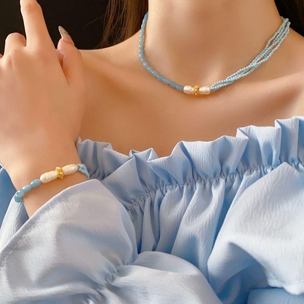 Smooth Beads String Bracelets French Style Pearl Bracelets Choker Beaded Pearl Necklaces Summer Bracelet
Smooth Beads String Bracelets French Style Pearl Bracelets Choker Beaded Pearl Necklaces Summer Bracelet