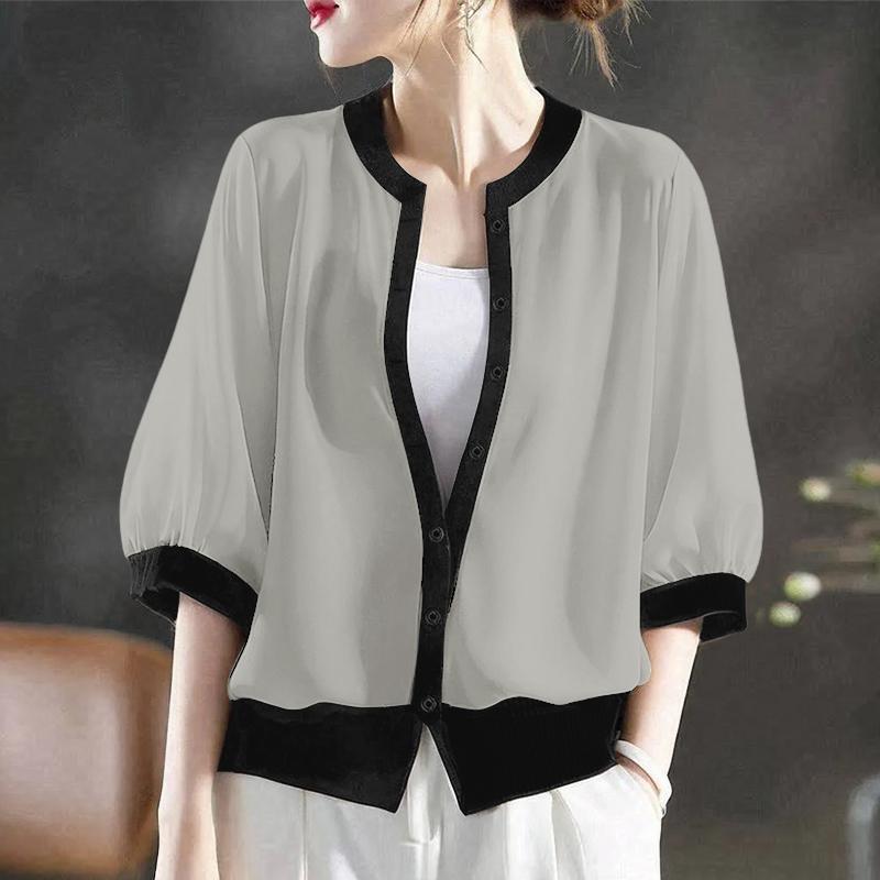 ZANZEA Women Casual Round Neck Loose Half Sleeve Blouse 2XL сірий колір
ZANZEA Women Casual Round Neck Loose Half Sleeve Blouse 2XL сірий колір