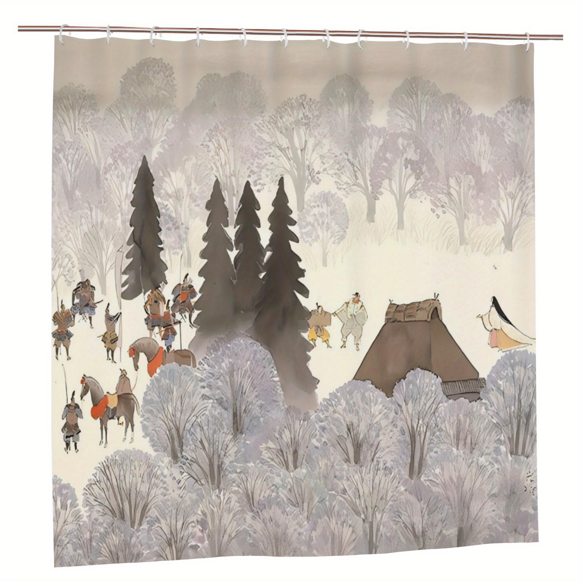 Winter Landscape Shower Curtain, Snowy Trees & Travelers Design, Machine Washable Durable Bathroom Decor W60H190(CM)-1 Pcs
Winter Landscape Shower Curtain, Snowy Trees & Travelers Design, Machine Washable Durable Bathroom Decor W60H190(CM)-1 Pcs