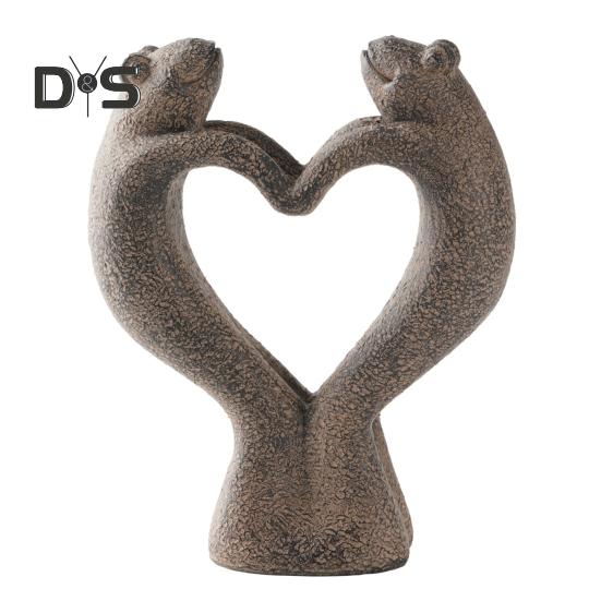 Смешная парная лягушка, скульптура из смолы, устойчивая к ультрафиолетовому излучению, широко используемая романтическая парная скульптура, украшение для сада Frog