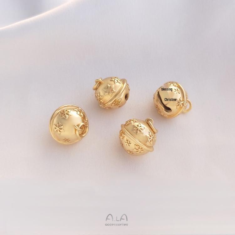 14K Gold-Filled Snowflake Bell Pendant 13mm with Jump Ring - Handmade DIY Bracelet/Necklace Charm
14K Gold-Filled Snowflake Bell Pendant 13mm with Jump Ring - Handmade DIY Bracelet/Necklace Charm