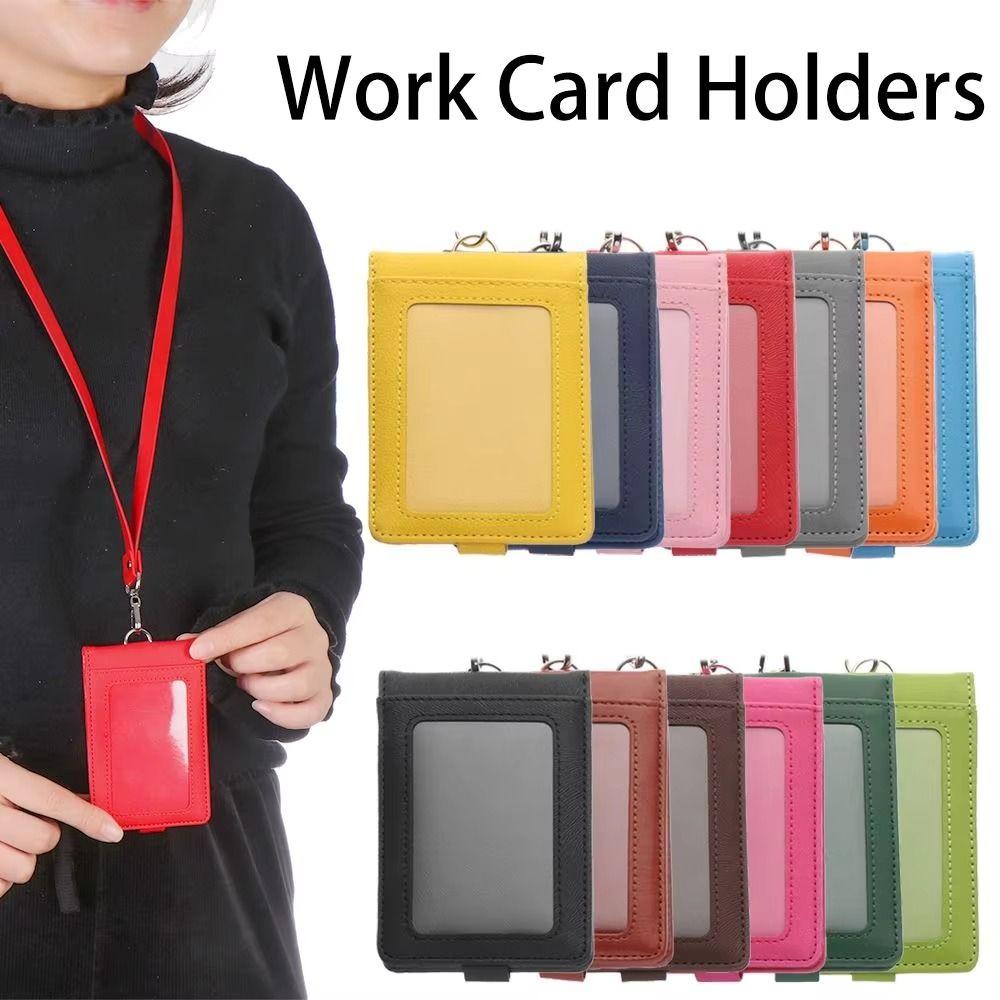 With Lanyard Name Badge Holder PU Leather ID Card Cover Work Card Holders Office Supplies жовтий
With Lanyard Name Badge Holder PU Leather ID Card Cover Work Card Holders Office Supplies жовтий