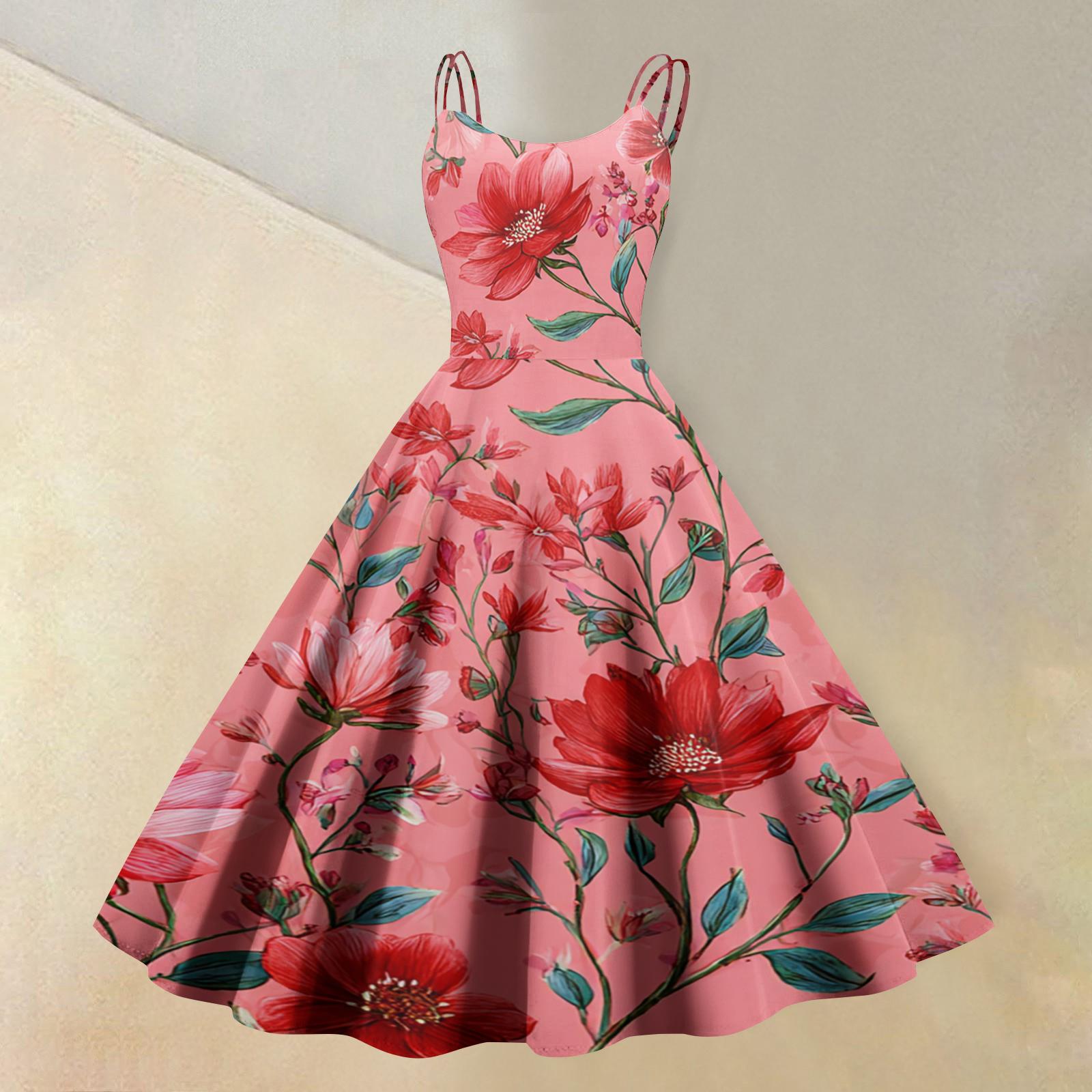 Women s fashionable casual floral print round neck sleeveless dress XL рожевий
Women s fashionable casual floral print round neck sleeveless dress XL рожевий