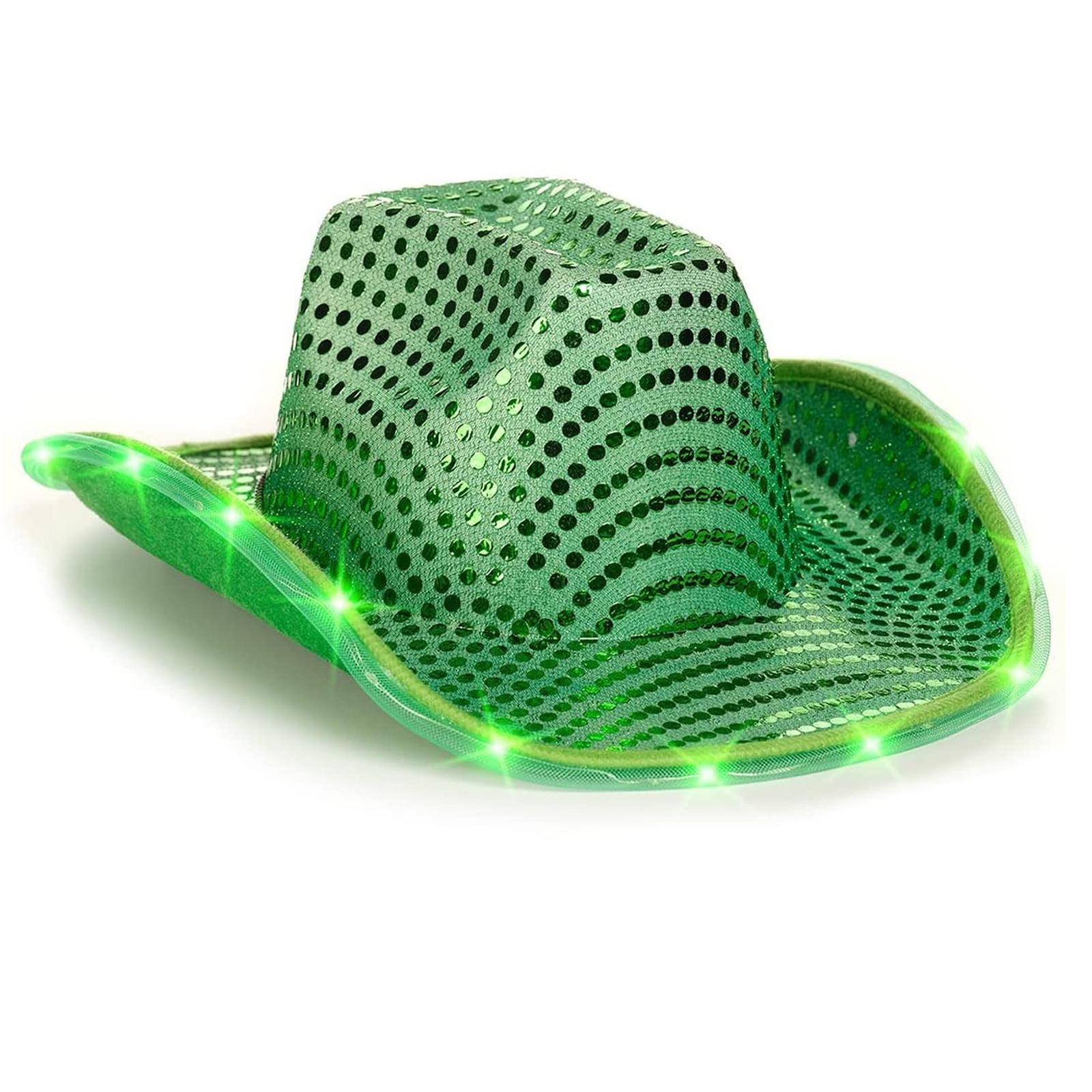 LED St Patricks Cowboy Hat Wedding Cowgirl Hat Festival Hat with LED Light Up Decors Western Elegant Dress Accessory зелений
LED St Patricks Cowboy Hat Wedding Cowgirl Hat Festival Hat with LED Light Up Decors Western Elegant Dress Accessory зелений