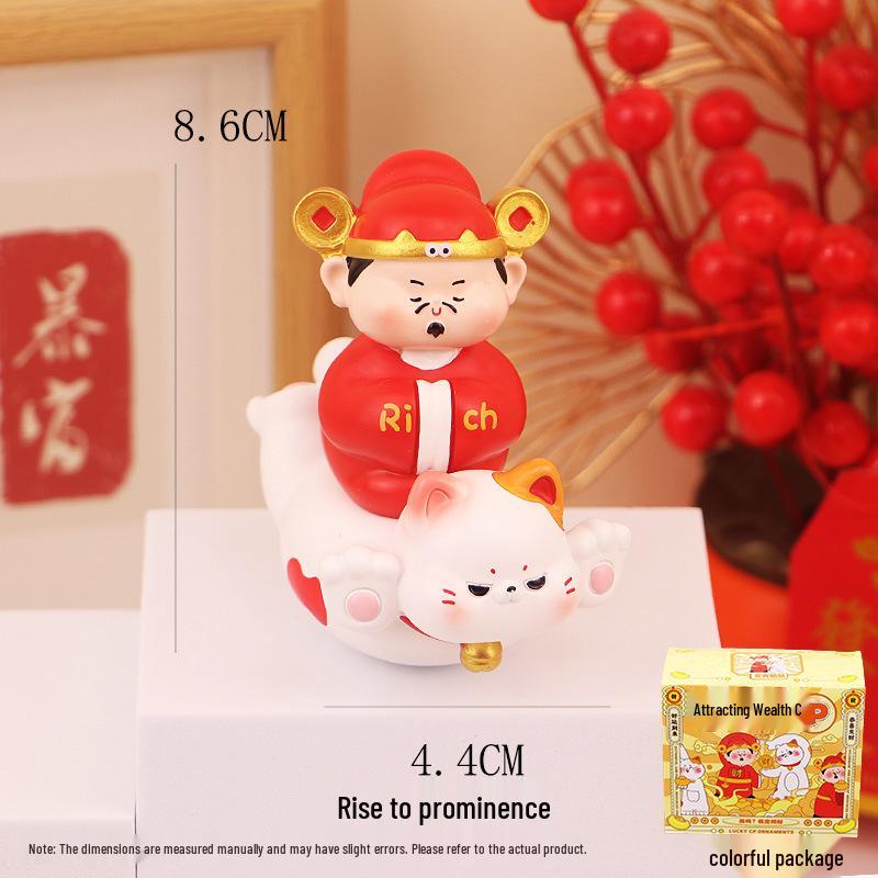 Fortune-Attracting Lucky Cat and God of Wealth Ornaments for Festive Home Décor As shown in image
Fortune-Attracting Lucky Cat and God of Wealth Ornaments for Festive Home Décor As shown in image