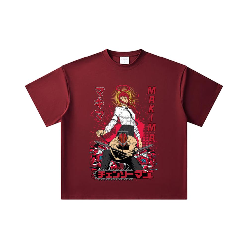 260 GSM Double Yarn 32 Count 100% Cotton Chainsaw Man V23 Denji Makima Print Unisex Heavy Cotton T Shirt 2XL вина червоного кольору
260 GSM Double Yarn 32 Count 100% Cotton Chainsaw Man V23 Denji Makima Print Unisex Heavy Cotton T Shirt 2XL вина червоного кольору