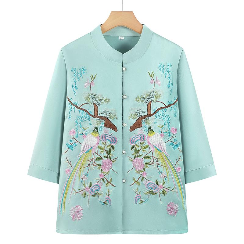 Grandma s Chinese-Style Seven-Sleeve Summer Shirt for Women (70-Year-Old Mom) 3XL (Recommended 120-135 jin) зелёный
Grandma s Chinese-Style Seven-Sleeve Summer Shirt for Women (70-Year-Old Mom) 3XL (Recommended 120-135 jin) зелёный