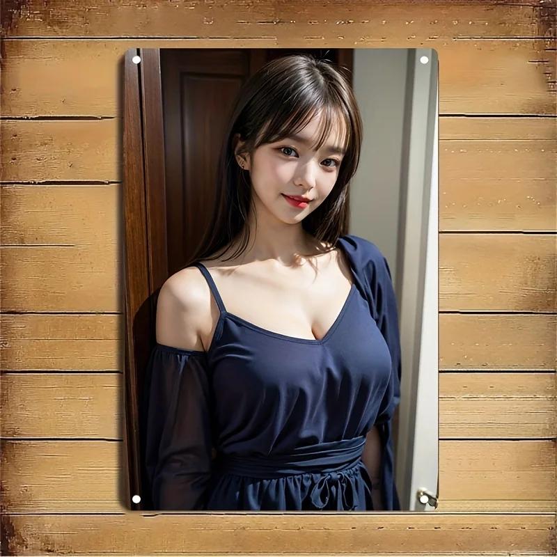 Metal Wall Art Sign - Korean Beauty Woman Face Iron Decor for Home Cafe Bar 20x30cm
Metal Wall Art Sign - Korean Beauty Woman Face Iron Decor for Home Cafe Bar 20x30cm