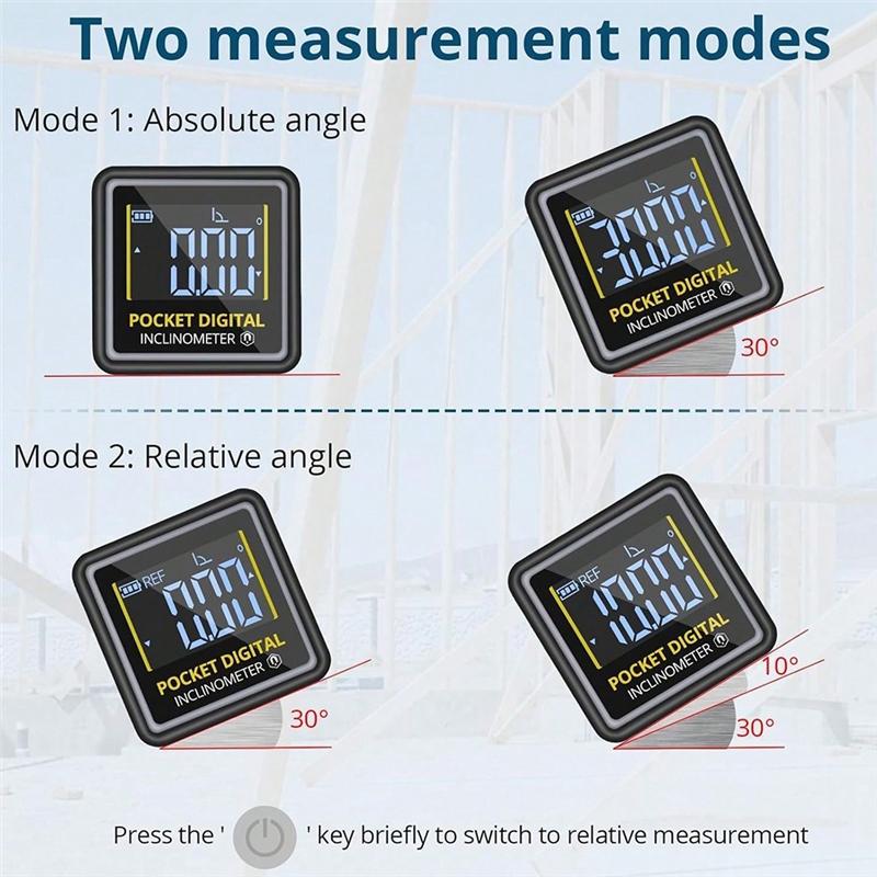 A96I-Mini Digital Angel Finder Rechargeble Level Box Protractor With Magnetic Based Backlight For Woodworking Building чорний
A96I-Mini Digital Angel Finder Rechargeble Level Box Protractor With Magnetic Based Backlight For Woodworking Building чорний
