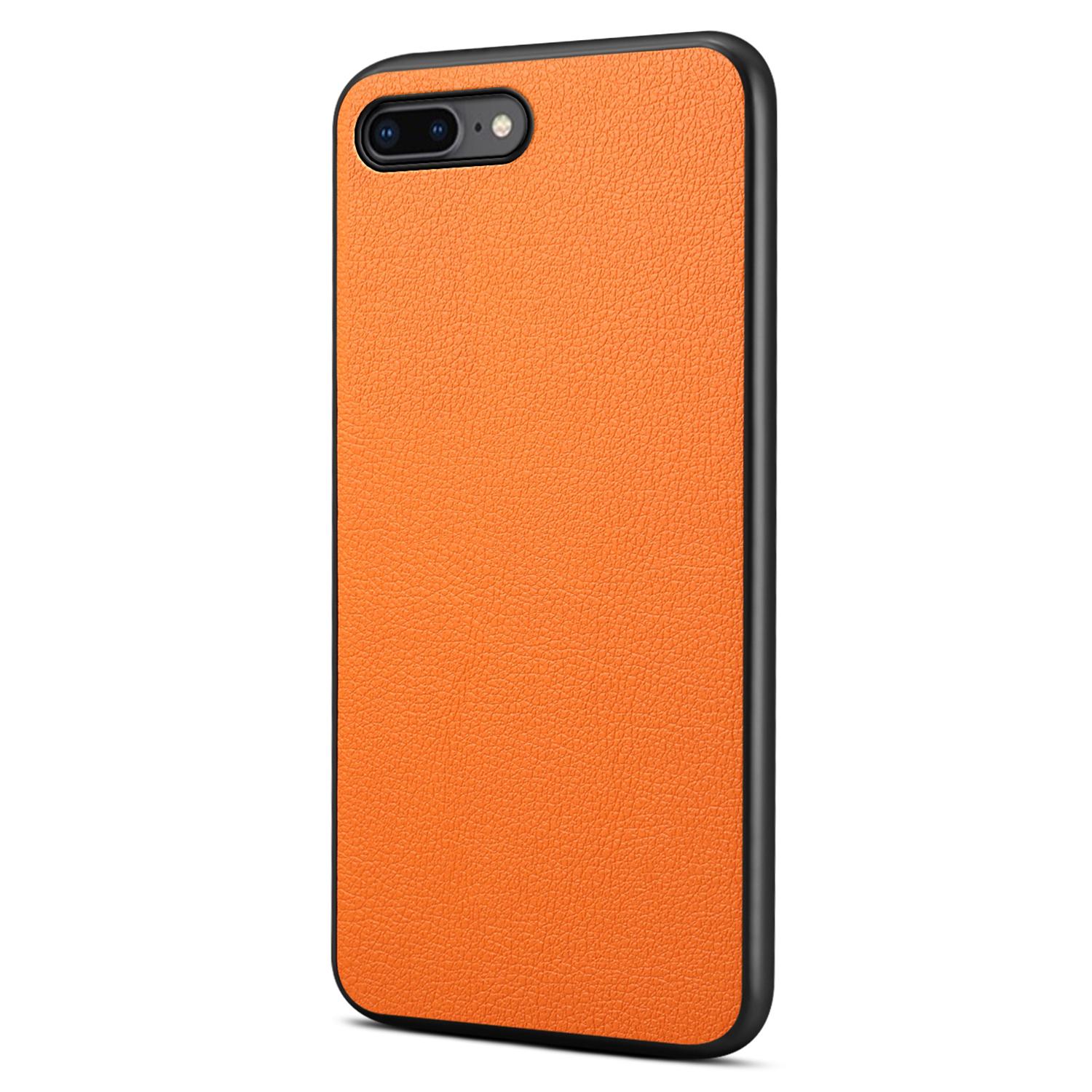 For iPhone 7 Plus/8 Plus Case Calf Texture PU+PC+TPU Protective Phone Cover Orange
For iPhone 7 Plus/8 Plus Case Calf Texture PU+PC+TPU Protective Phone Cover Orange