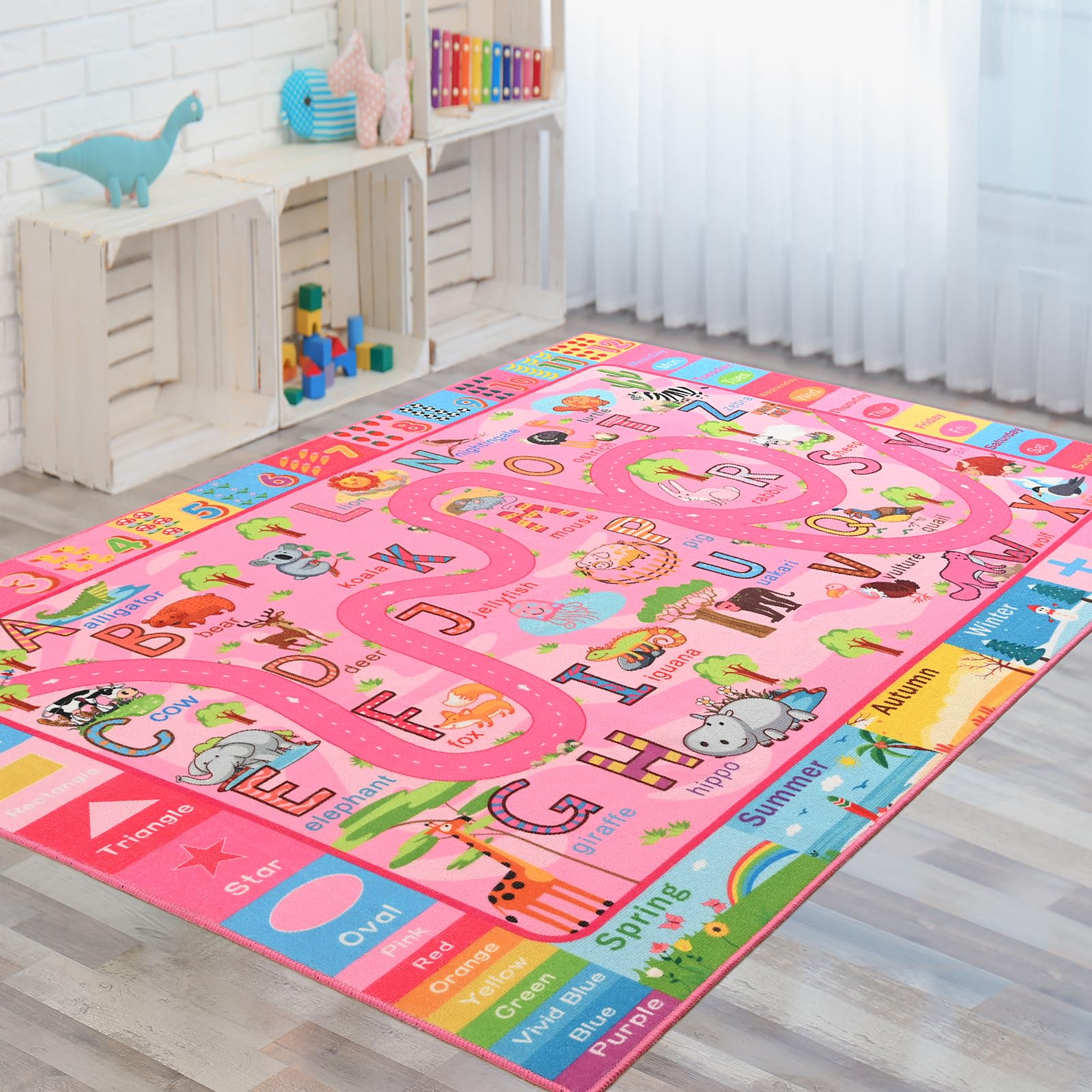 Terrug Kids Rug for Playroom, Educational Classroom Rug for Kids Room, Washable Nursery Rugs Non Slip Playroom Rugs Play Mat for Learning AB 100cm x 120cm
Terrug Kids Rug for Playroom, Educational Classroom Rug for Kids Room, Washable Nursery Rugs Non Slip Playroom Rugs Play Mat for Learning AB 100cm x 120cm