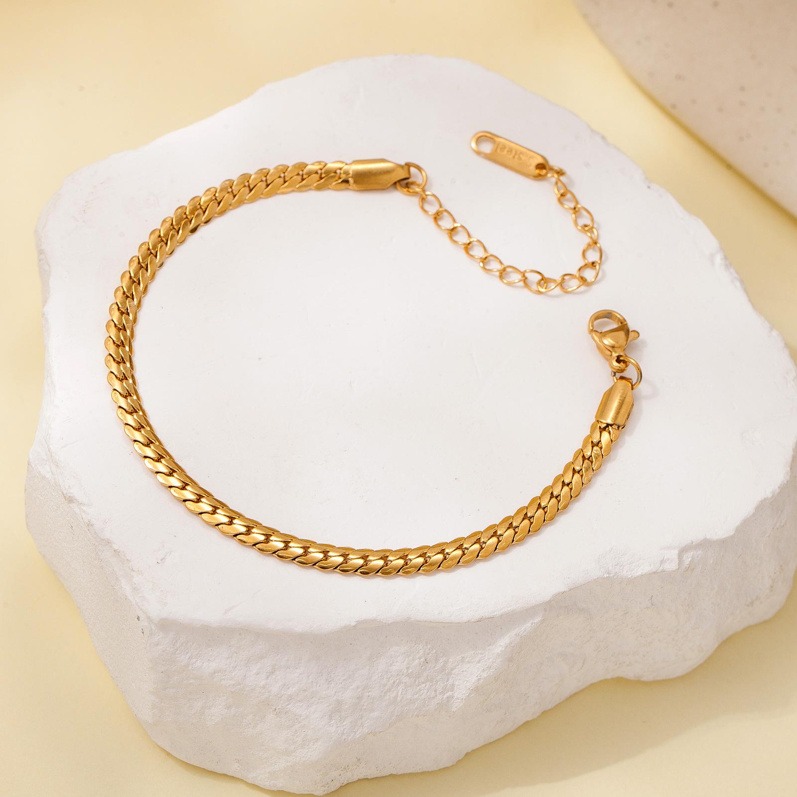 Stainless Steel Gold Color 4MM 8MM Wide Thick Chain Bracelet for Women Men Punk Minimalist Geometric Bracelets Zircon Gift 16-21 cm
Stainless Steel Gold Color 4MM 8MM Wide Thick Chain Bracelet for Women Men Punk Minimalist Geometric Bracelets Zircon Gift 16-21 cm