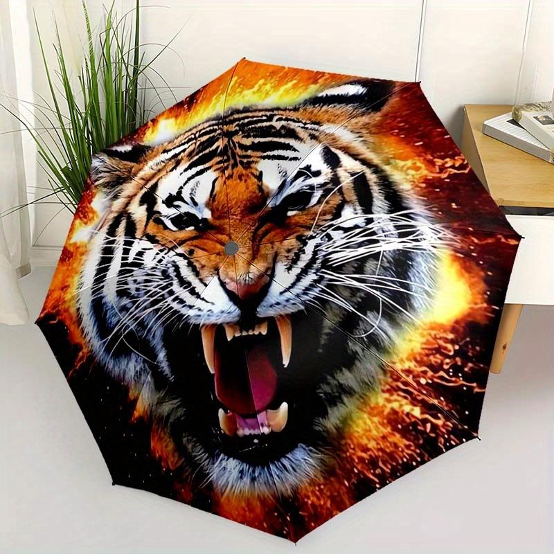 3D Tiger Head Pattern Print 1pc Automatic Folding Umbrella, Portable & Foldable Design with 8 Ribs, Outdoor Accessory Birthday (as the picture,iron&8K)
3D Tiger Head Pattern Print 1pc Automatic Folding Umbrella, Portable & Foldable Design with 8 Ribs, Outdoor Accessory Birthday (as the picture,iron&8K)