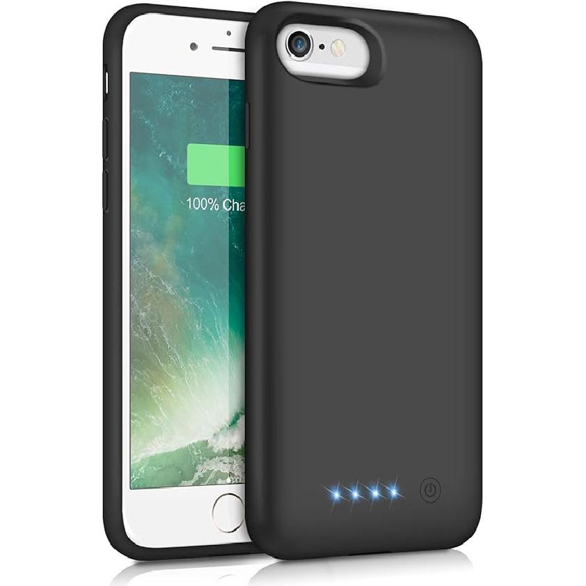 Чехол-аккумулятор Pxwaxpy для iPhone 8/7/6s/6/SE(2022/2020), 6000 мАч перезаряжаемый чехол-аккумулятор для iPhone 8/7 Портативный внешний аккумулятор для iPhone чёрный
Чехол-аккумулятор Pxwaxpy для iPhone 8/7/6s/6/SE(2022/2020), 6000 мАч перезаряжаемый чехол-аккумулятор для iPhone 8/7 Портативный внешний аккумулятор для iPhone чёрный