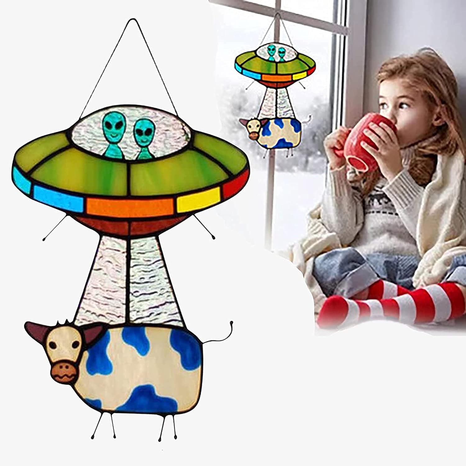 1 шт. акриловое подвесное украшение для окна, украшение для чужеземца и коровы с рябью водой, подходит для оконной стены, домашнего сада, двора, подвесное украшение на стену разноцветный
1 шт. акриловое подвесное украшение для окна, украшение для чужеземца и коровы с рябью водой, подходит для оконной стены, домашнего сада, двора, подвесное украшение на стену разноцветный