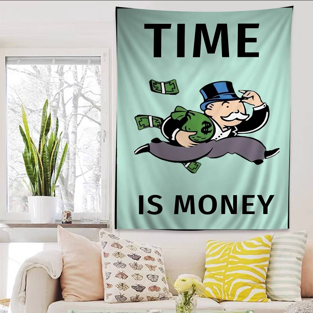 Monopoly Millionaire Dollar Money Cartoon Tapestry Bohemian Wall Tapestries Mandala Home Decor 74x94cm(29x37in)
Monopoly Millionaire Dollar Money Cartoon Tapestry Bohemian Wall Tapestries Mandala Home Decor 74x94cm(29x37in)