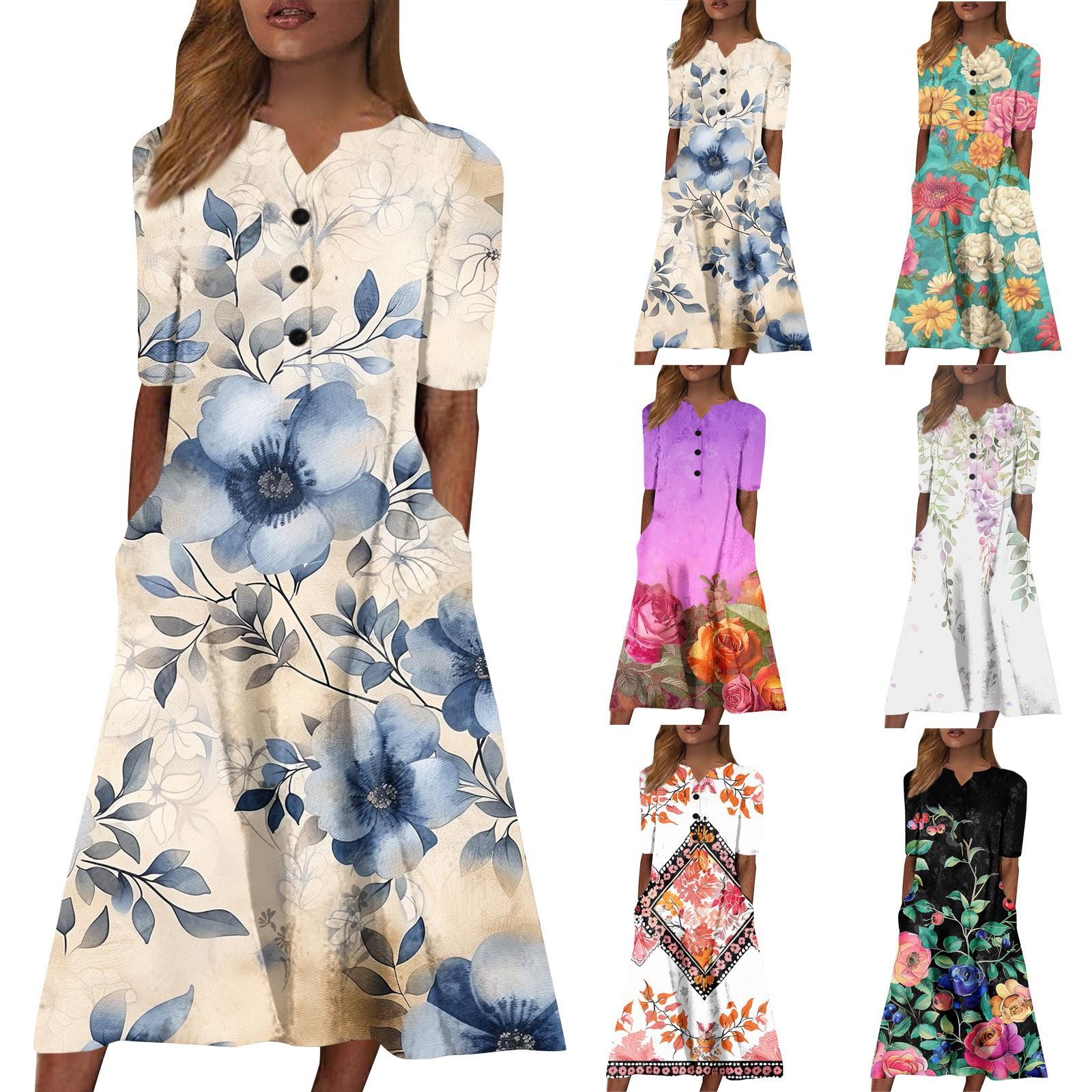Женское летнее повседневное обычное платье с цветочным принтом и короткими рукавами, морское платье, длинное платье
Женское летнее повседневное обычное платье с цветочным принтом и короткими рукавами, морское платье, длинное платье