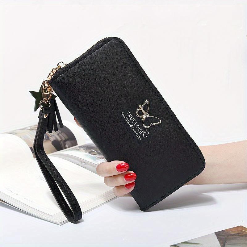 Butterfly Long Large Capacity Single Zipper Multifunctional Fashion Korean Style Wallet with Multiple Card Slots Faux Leather Coin Purse Handbag чёрный
Butterfly Long Large Capacity Single Zipper Multifunctional Fashion Korean Style Wallet with Multiple Card Slots Faux Leather Coin Purse Handbag чёрный