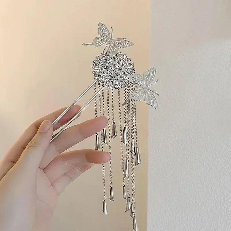 Women Fashion Creative Butterfly Flower Hairpins Exquisite Long Tassel Wedding Headwear Zinc Alloy Material Accessories Gifts A
Women Fashion Creative Butterfly Flower Hairpins Exquisite Long Tassel Wedding Headwear Zinc Alloy Material Accessories Gifts A